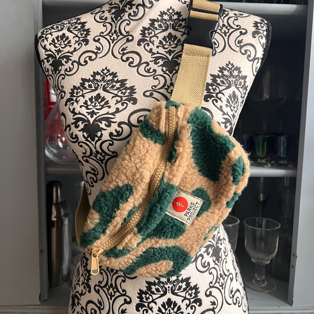 Parks Project Green and Tan Fleece Bag